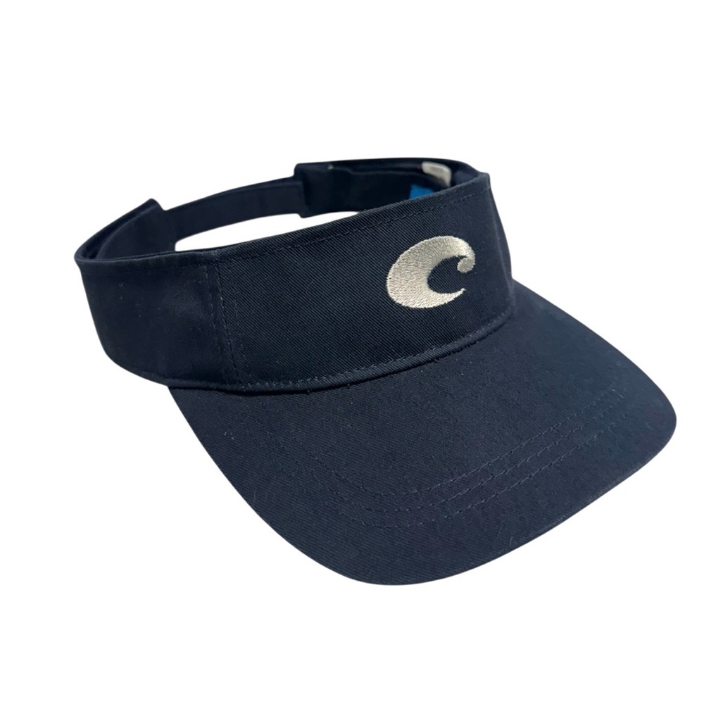 Costa Navy Blue Visor with Cream Logo
